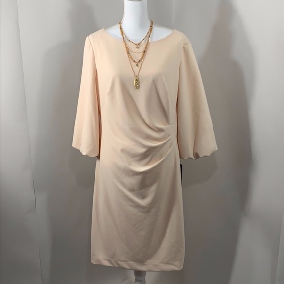 Lauren Ralph Lauren Ruched Crepe Dress - Picture 1 of 6